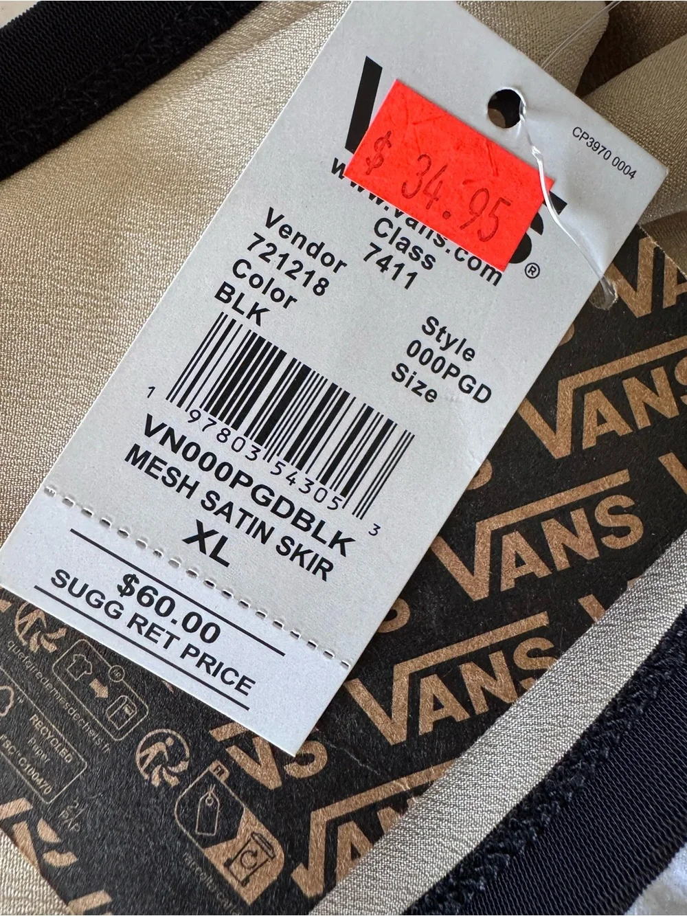 Vans Black Sheer Maxi Skirt